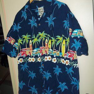 Steve & Barry Classic Hawaiian button down short sleeve shirt X-large